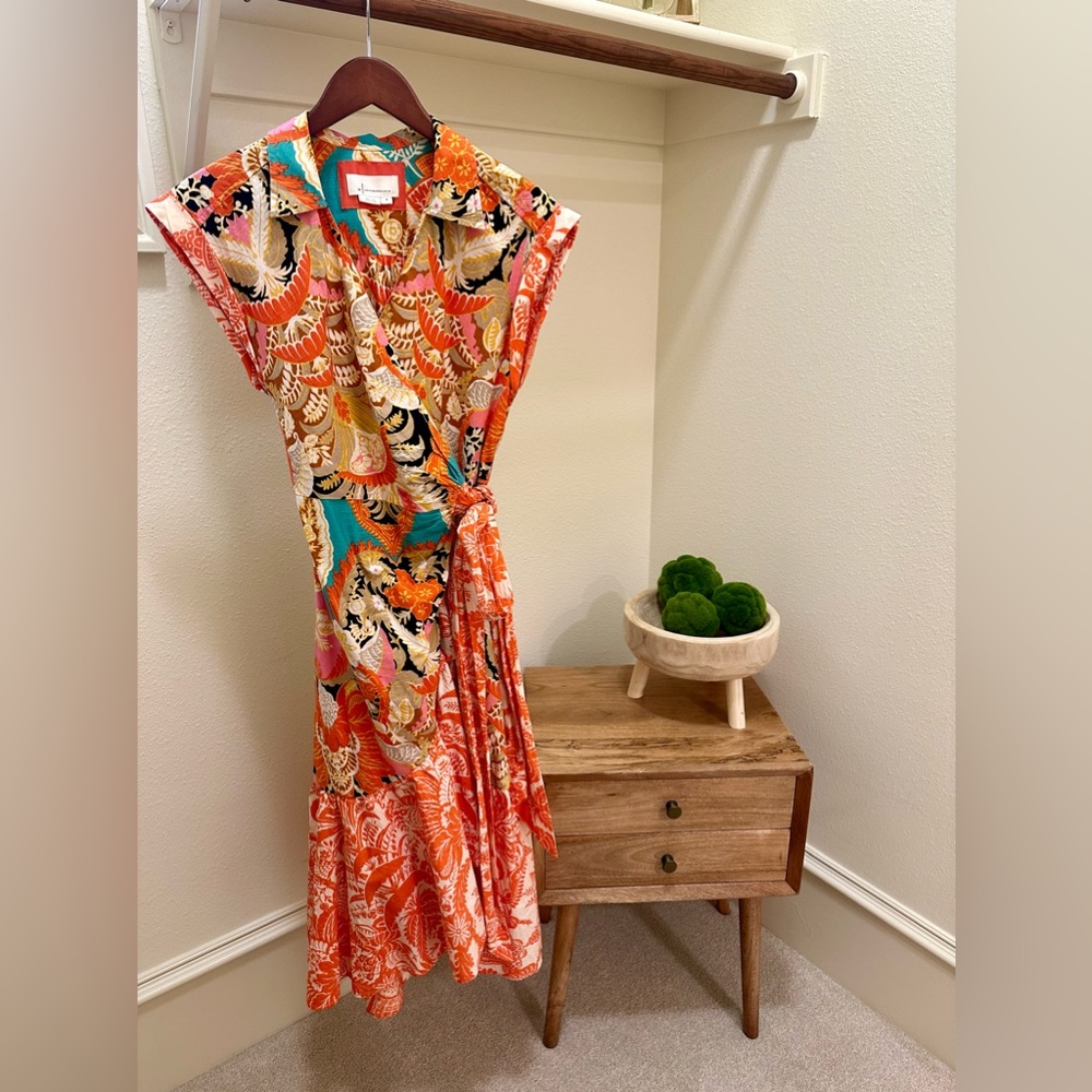 Anthropologie Maxi Short Sleeve Dress